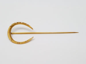 Early 1900's 10k Yellow Gold Horseshoe Stickpin
