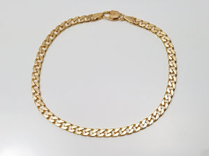 Sturdy 8" Solid 14k Yellow Gold Curb Link Bracelet