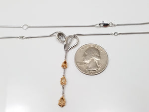 Extravagant 15" &amp; 17" 18k White Gold Natural Diamond Custom Necklace