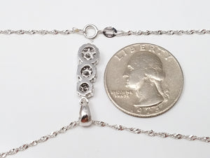 14k White Gold .50ctw Natural Diamond Pendant 10k White Gold 18" Necklace