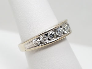 Classic 14k White Gold 1ctw Natural Diamond Anniversary Ring Band