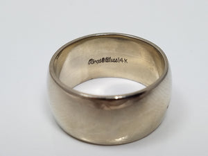 Magical Solid 14k White Gold Wedding Ring Band