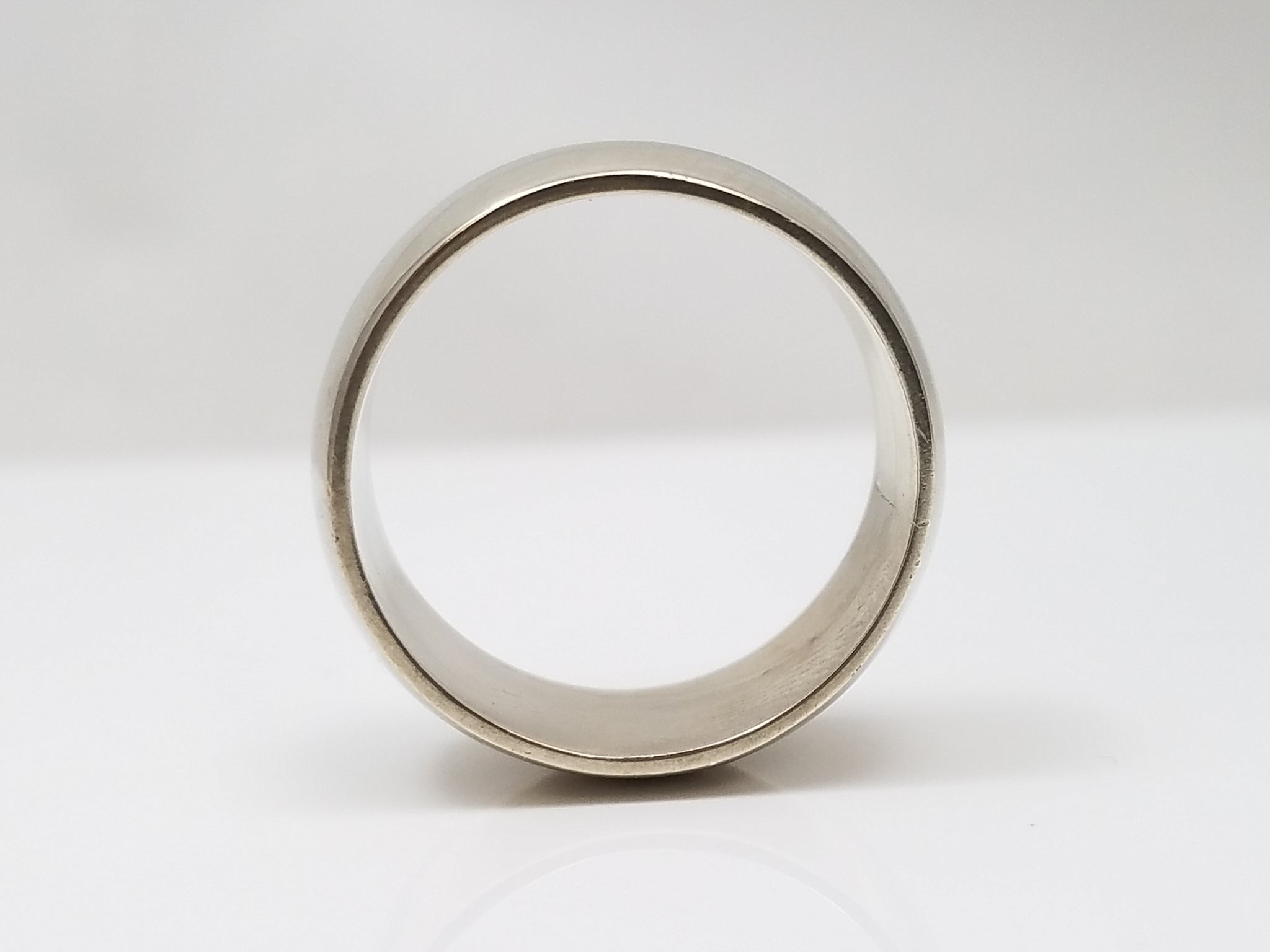 Magical Solid 14k White Gold Wedding Ring Band
