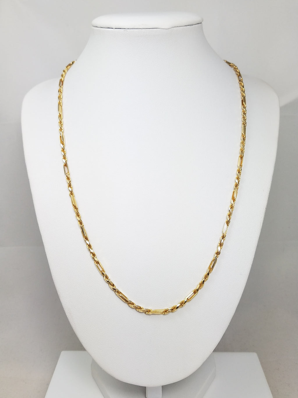 Impressive 14k "Figarope" 20" Yellow Gold Chain
