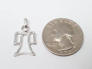 14k White Gold Natural Diamond Angel Pendant