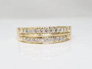Handsome Men's 14k Yellow Gold .51ctw Natural Diamond Wedding Ring Band