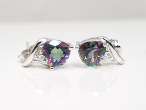 New! Colorful 10k Gold Natural Mystic Topaz Cubic Zirconia Jewelry Lot