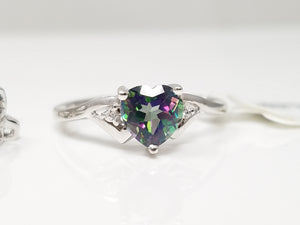 New! Colorful 10k Gold Natural Mystic Topaz Cubic Zirconia Jewelry Lot