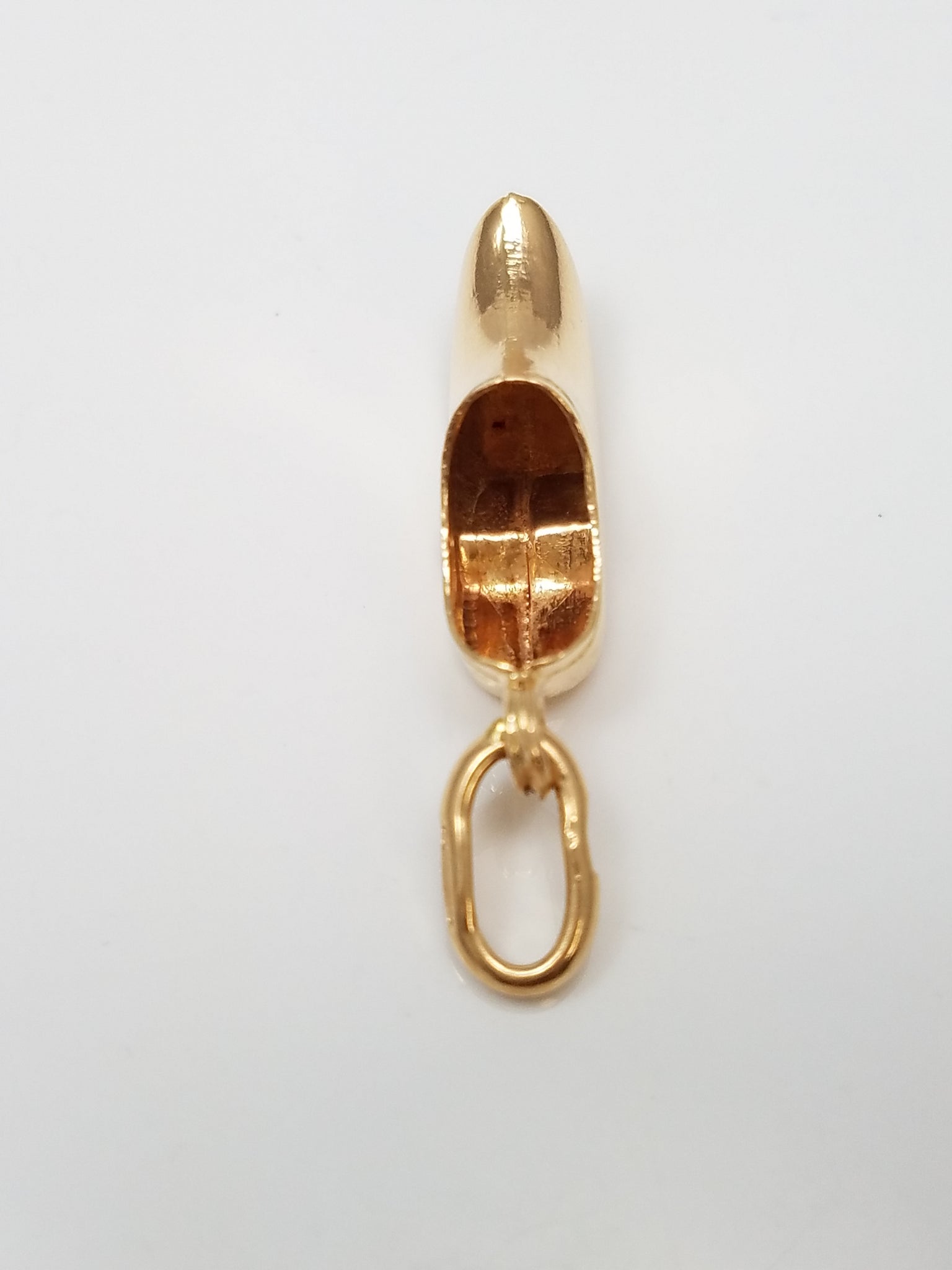 Cute 18k Yellow Gold Clog Shoe Pendant/Charm
