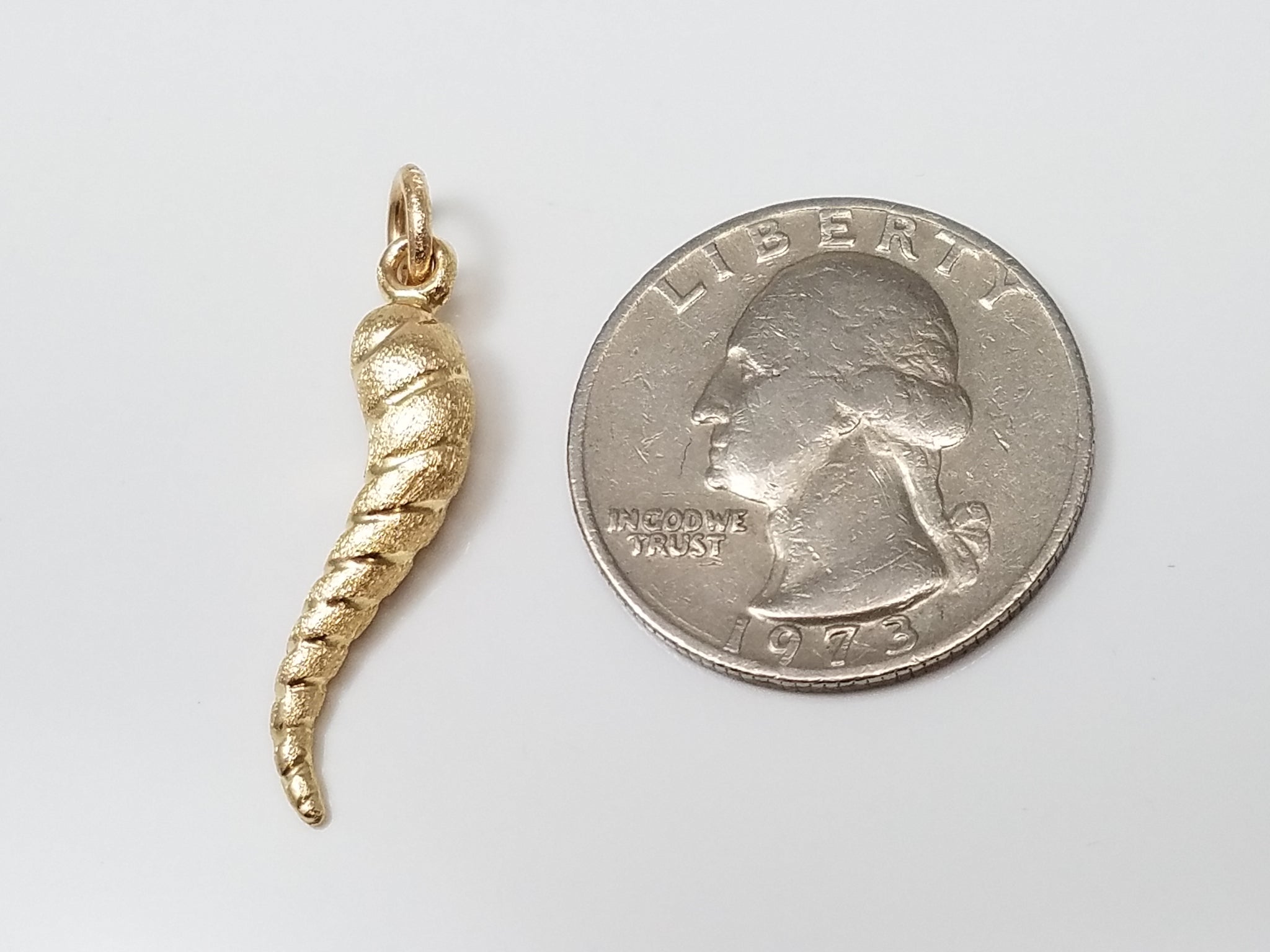 Classic 14k Italian Horn Charm