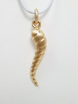 Classic 14k Italian Horn Charm