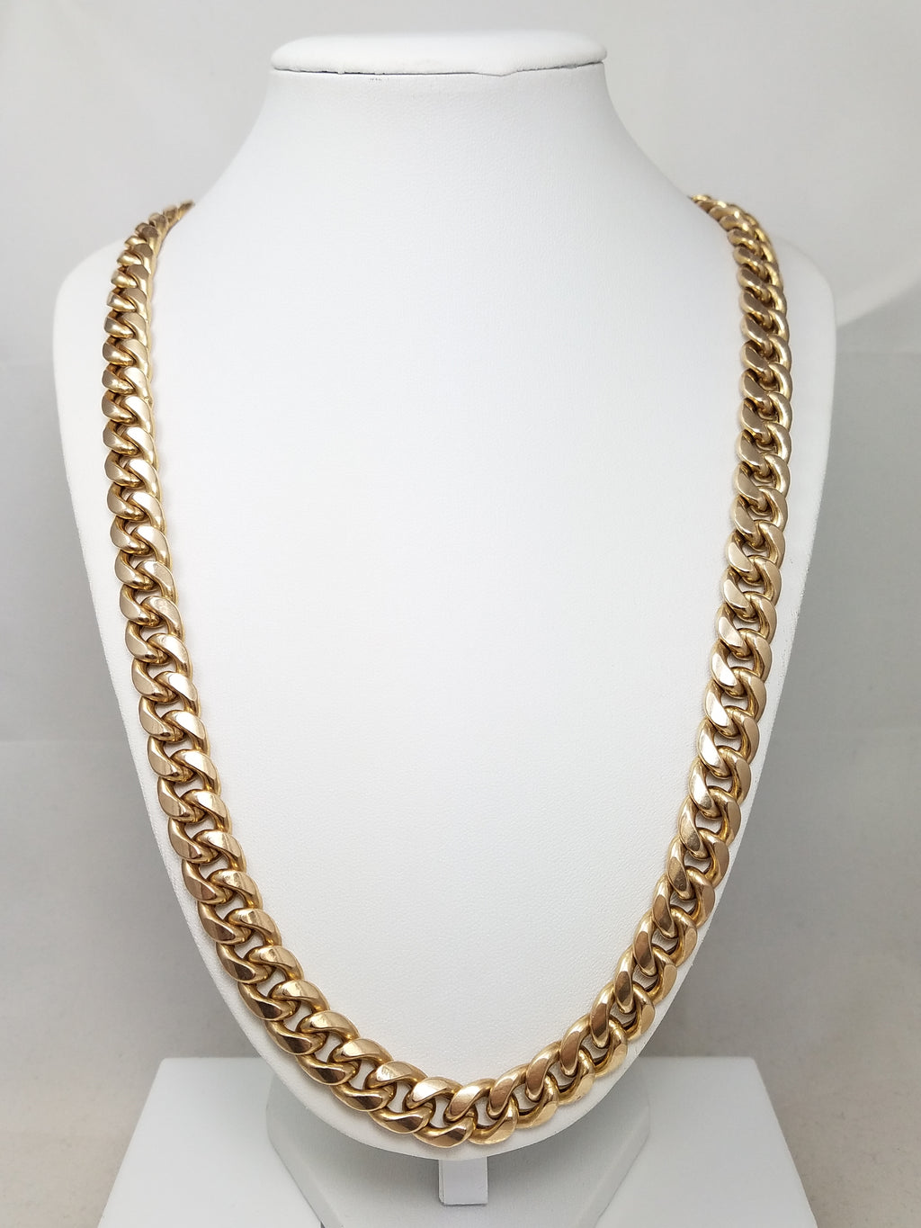 Epic 10k Yellow Gold Hollow Curb Link 11mm/28" Necklace