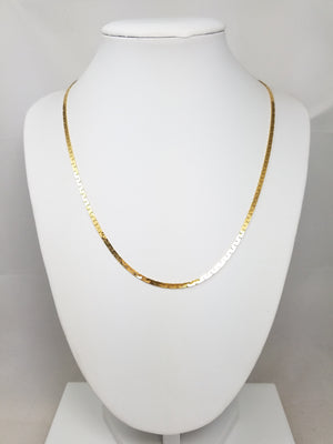 Luxurious 18" Solid 14k Yellow Gold "C" Link Chain Necklace