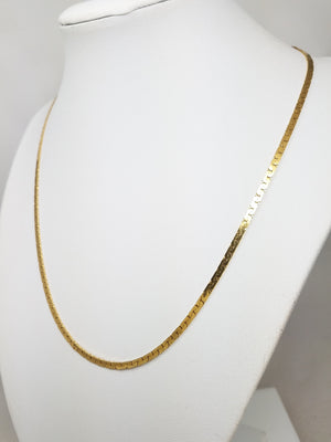 Luxurious 18" Solid 14k Yellow Gold "C" Link Chain Necklace