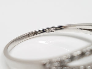 Elegant 10k White Gold Natural Diamond Engagement Ring