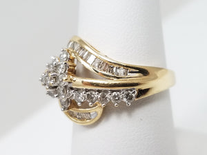Sparkling 10k Natural Diamond Ring
