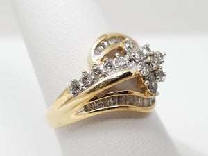 Sparkling 10k Natural Diamond Ring