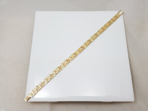 Rugged 8" 10k Yellow Gold Nugget Bracelet