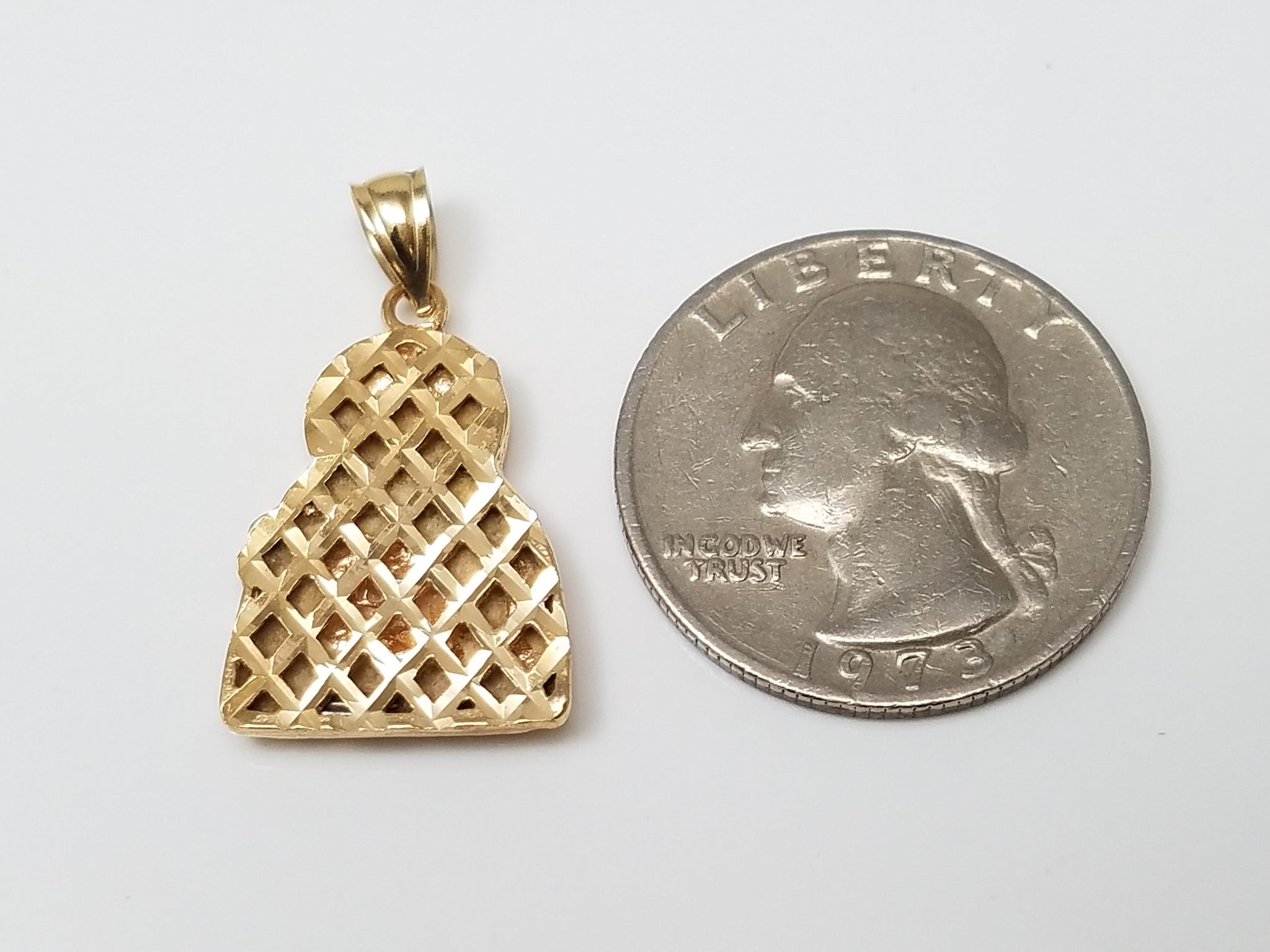Lucky 18k Yellow Gold Buddha Pendant