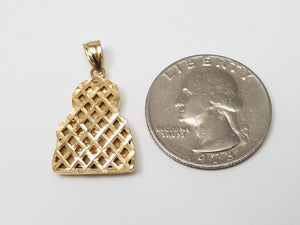 Lucky 18k Yellow Gold Buddha Pendant