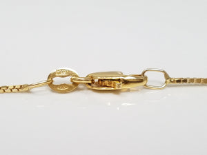 15" Box Link 14k Yellow Gold Necklace