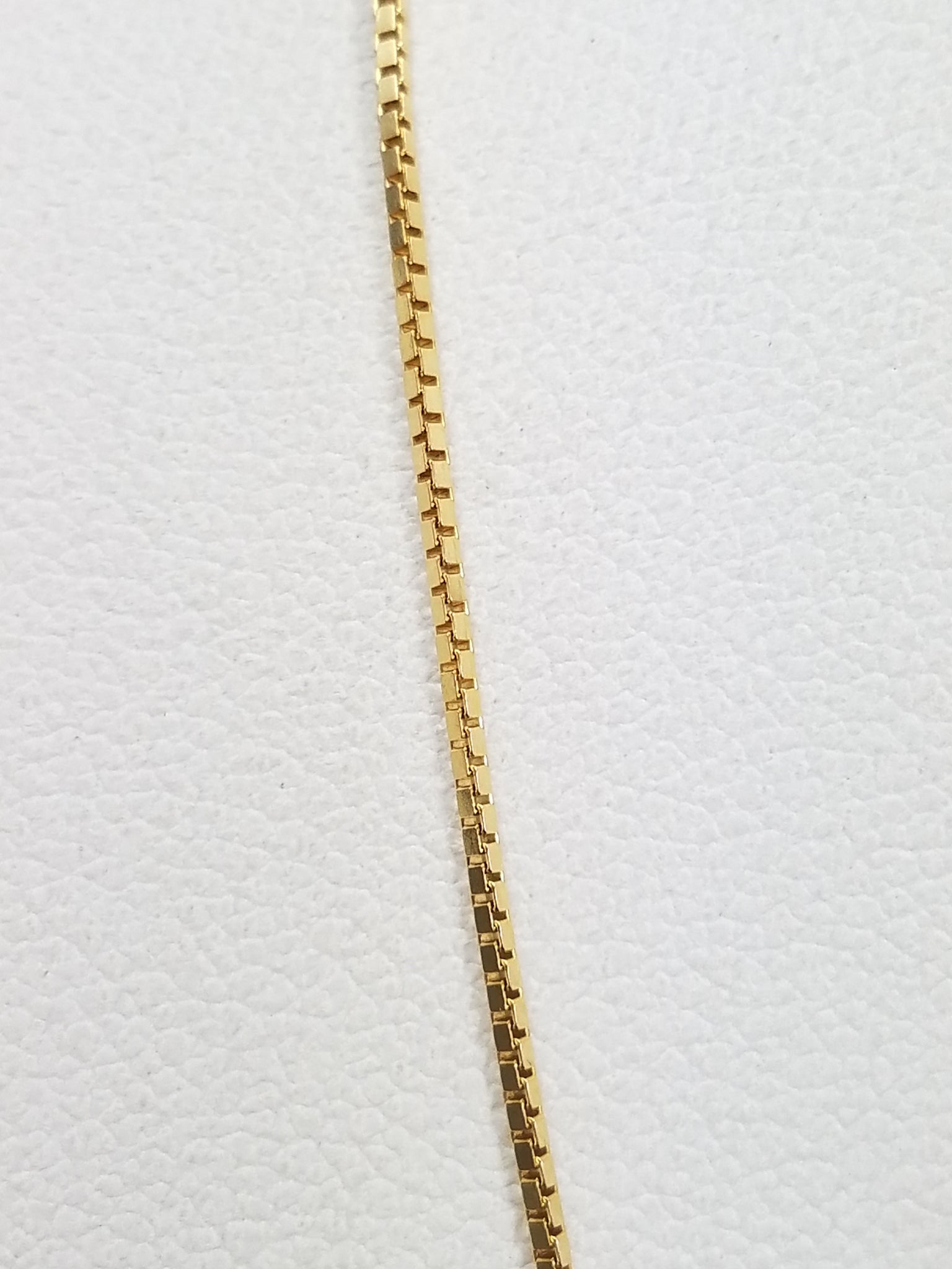 15" Box Link 14k Yellow Gold Necklace