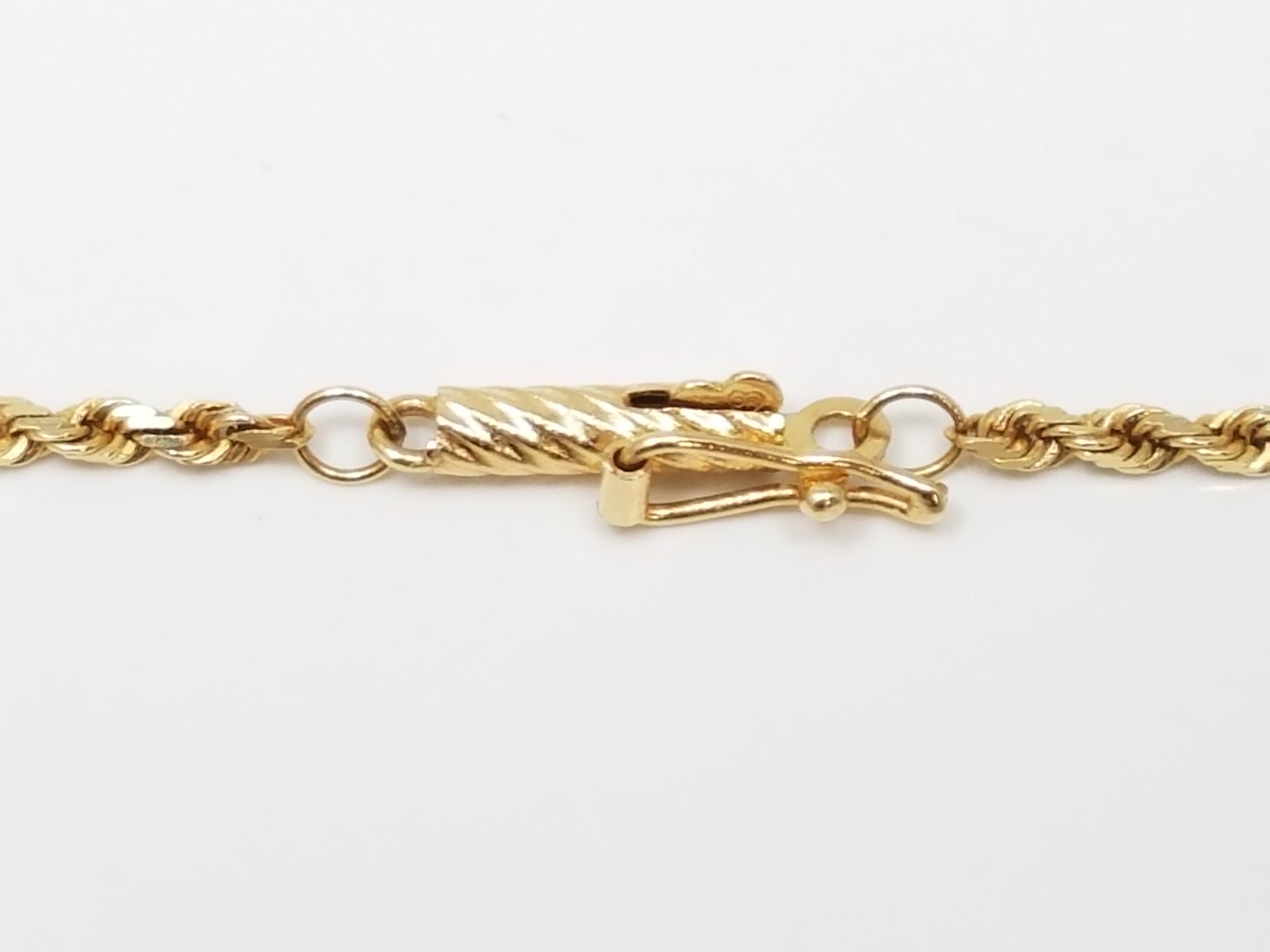 Classic 20" Solid 14k Yellow Gold Rope Chain Necklace
