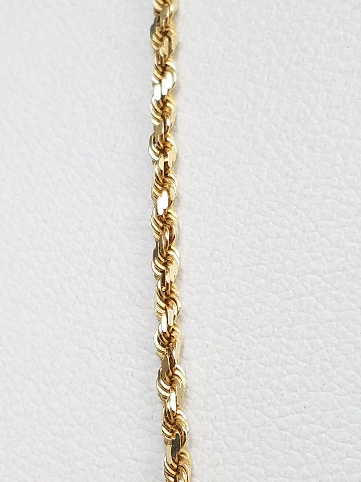 Classic 20" Solid 14k Yellow Gold Rope Chain Necklace