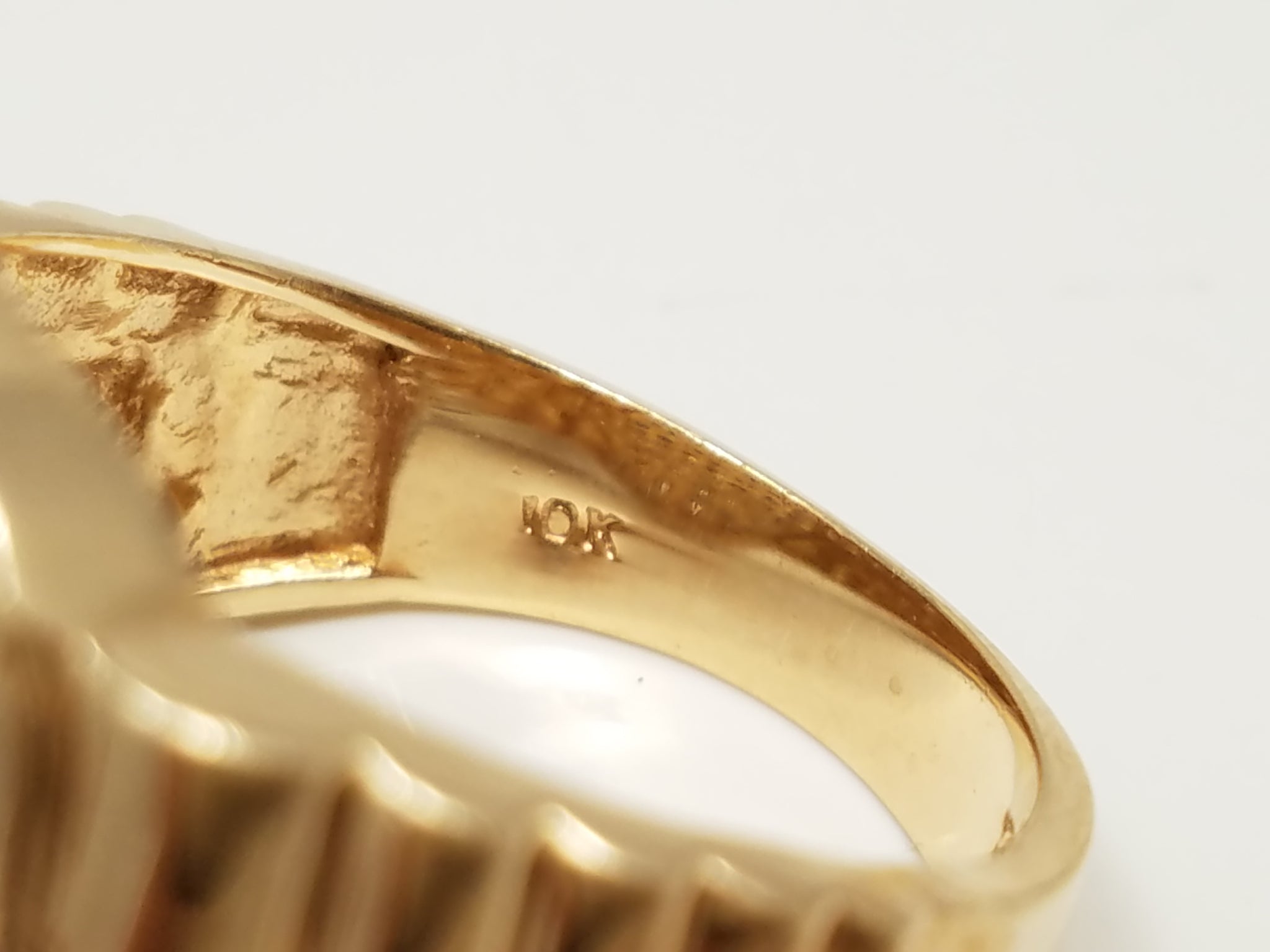 Dapper Men's 10k Two Tone Gold Natural Diamond Cluster Ring