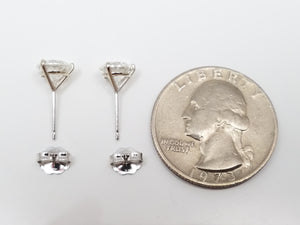 Superior 2.18ctw IGI Certified Lab Grown Diamond 14k White Gold Solitaire Earrings