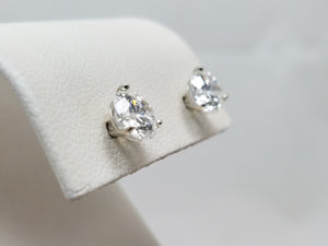 Superior 2.18ctw IGI Certified Lab Grown Diamond 14k White Gold Solitaire Earrings