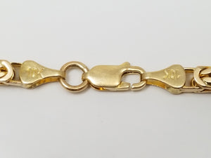 Dynamic 26" Solid 10k Yellow Gold Byzantine Link Chain Necklace