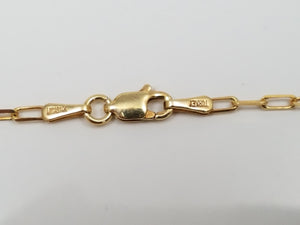 14k Yellow Gold Paperclip Chain 16" Necklace