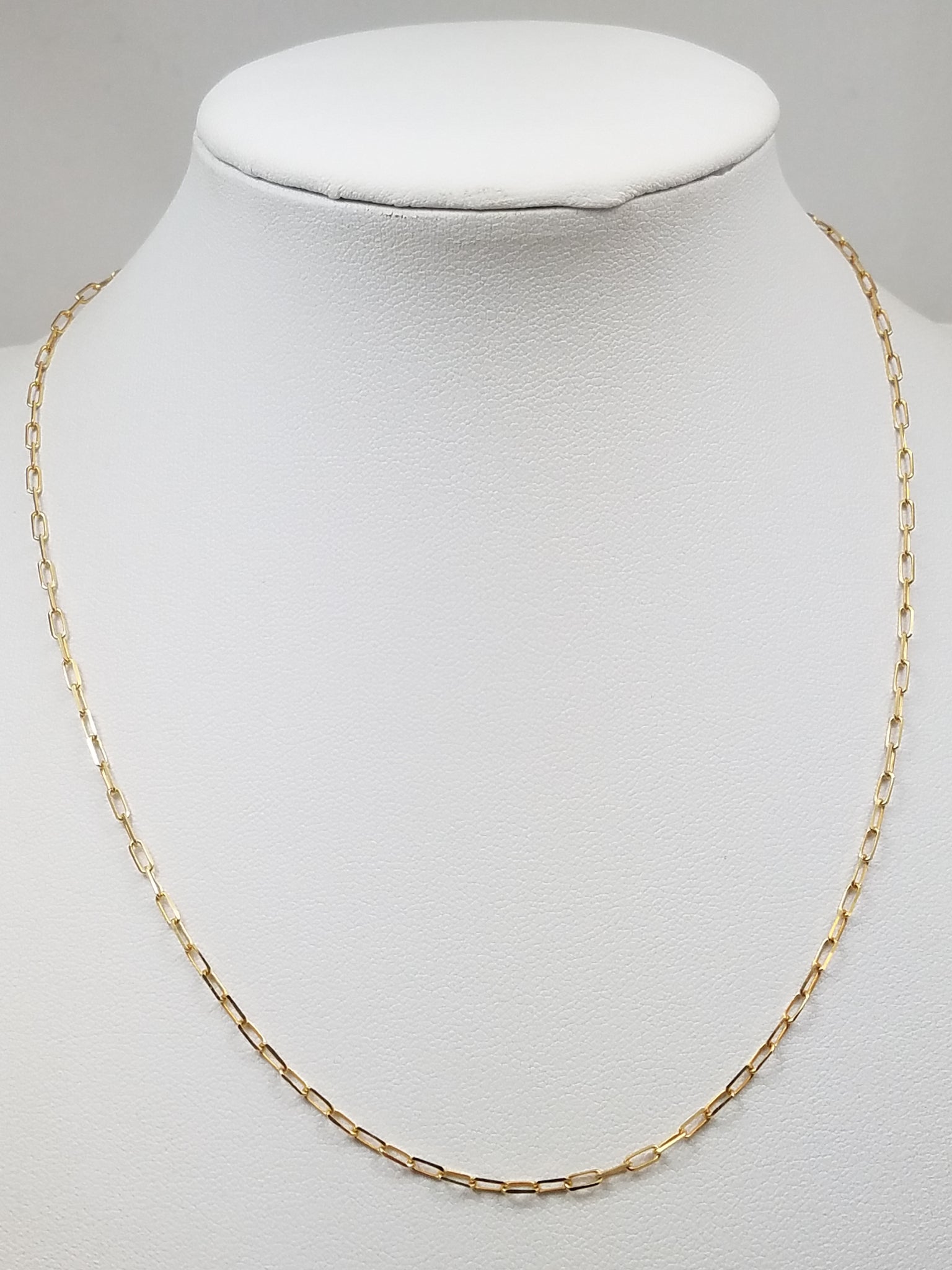14k Yellow Gold Paperclip Chain 16" Necklace