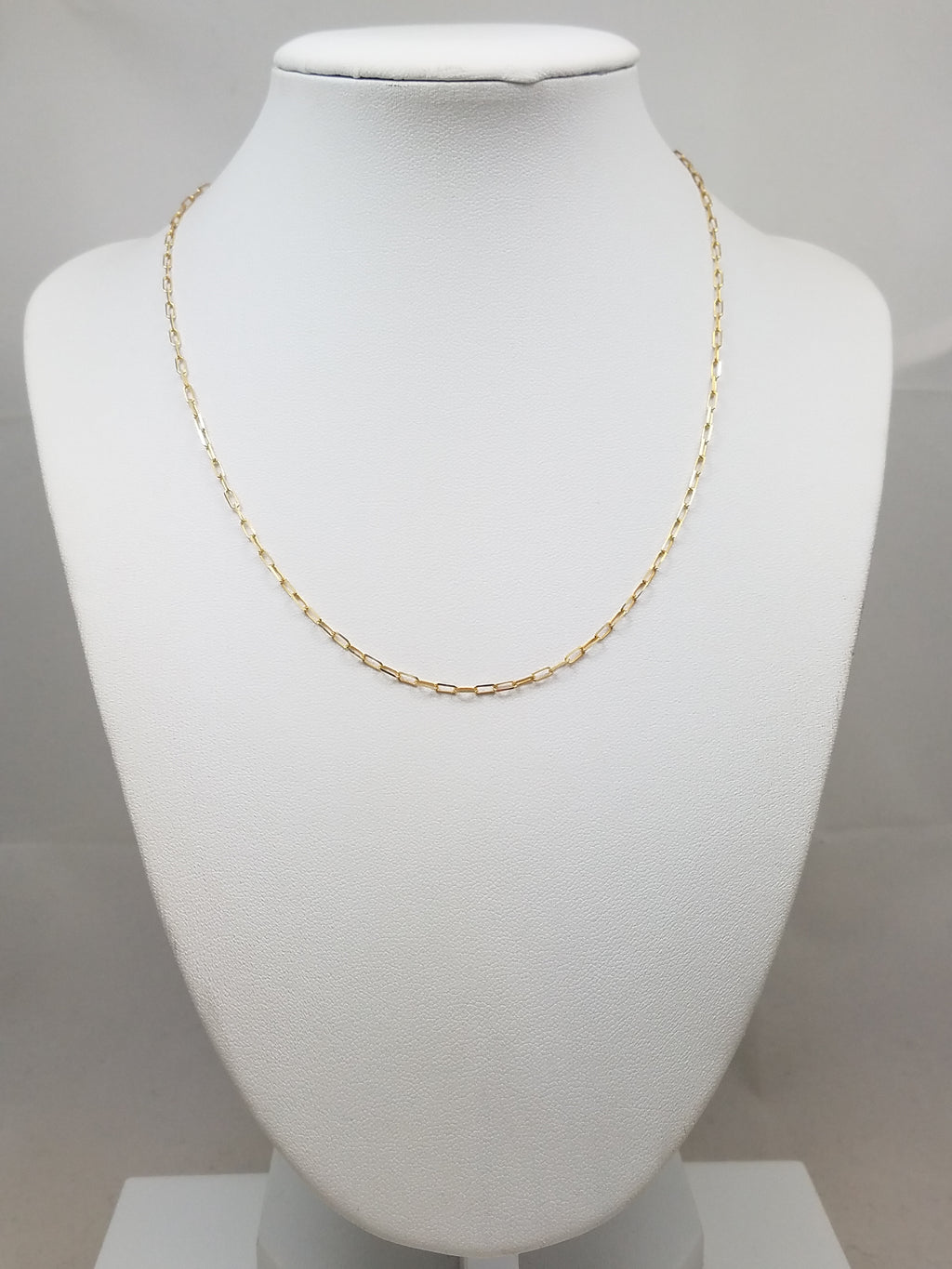 14k Yellow Gold Paperclip Chain 16" Necklace