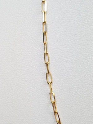 14k Yellow Gold Paperclip Chain 16" Necklace