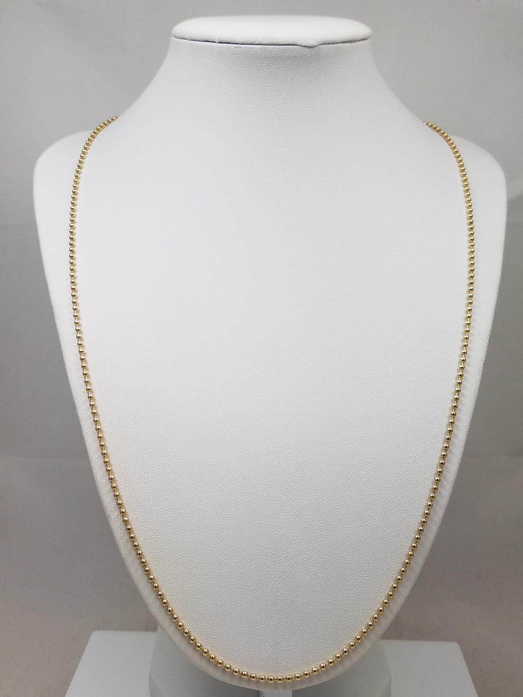 14k Yellow Gold Bead 24" Necklace
