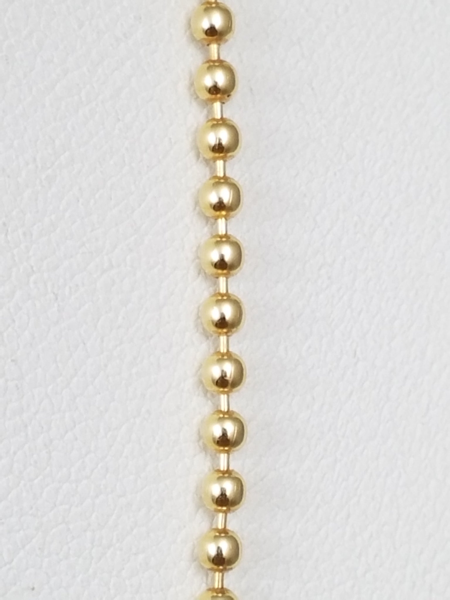 14k Yellow Gold Bead 24" Necklace