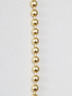 14k Yellow Gold Bead 24" Necklace