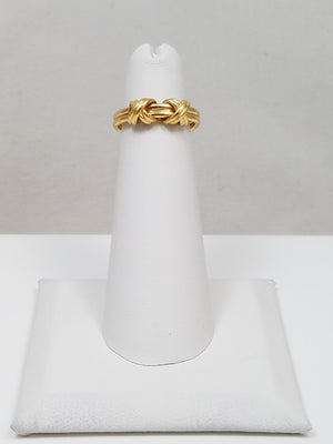 Fabulous Vintage 18k Yellow Gold "X" Designer Ring