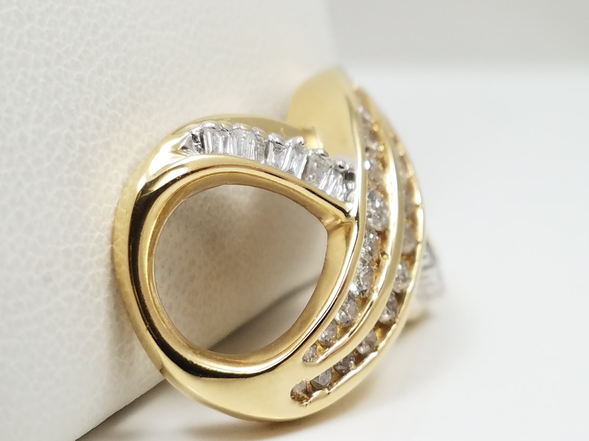 Natural Diamond Infinity Slide Pendant in 14k Yellow Gold
