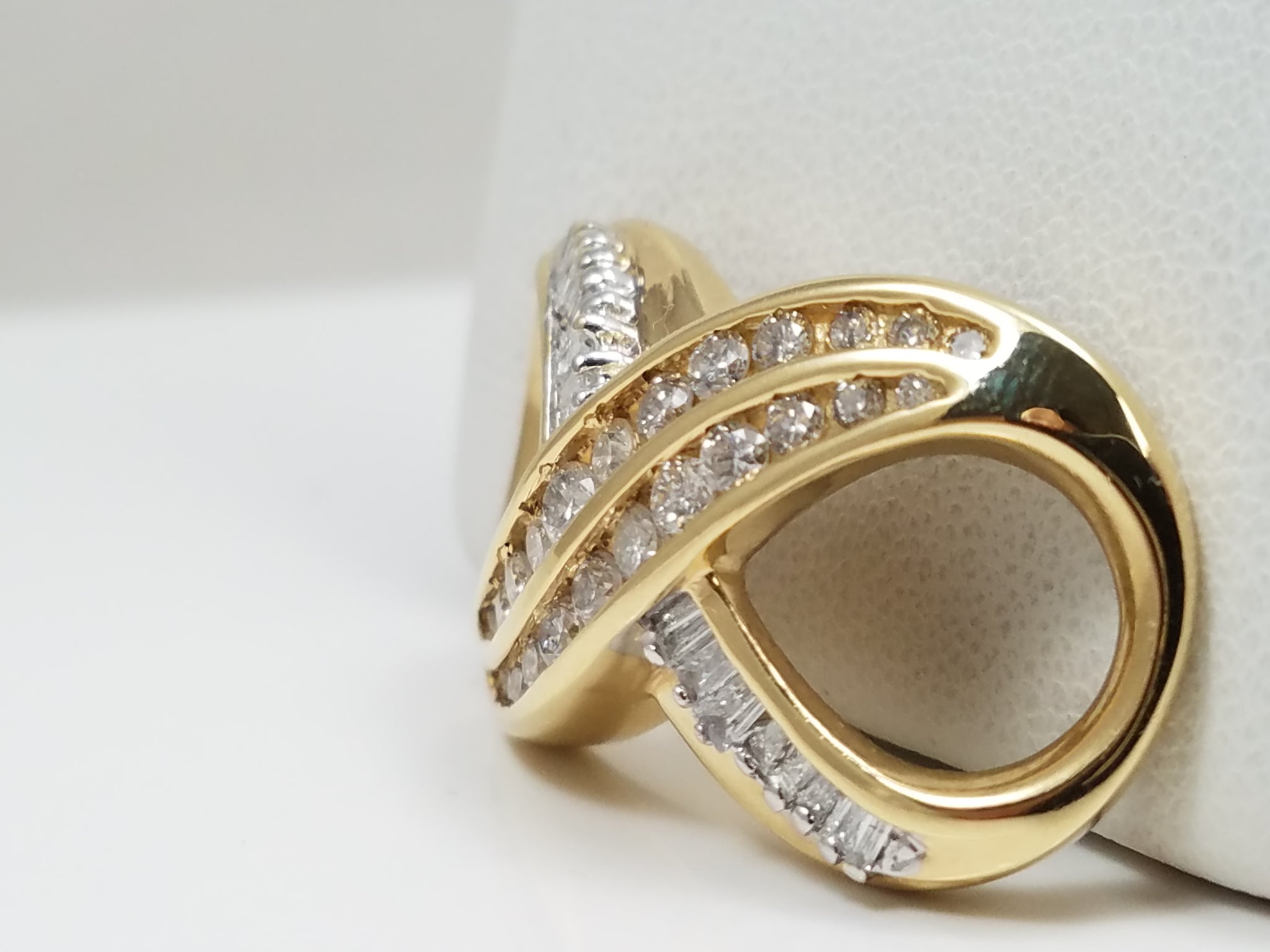 Natural Diamond Infinity Slide Pendant in 14k Yellow Gold