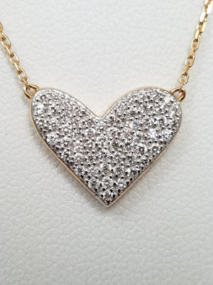 Kendra Scott 14k Yellow Gold Diamond Heart Pendant Necklace