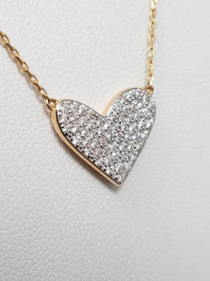 Kendra Scott 14k Yellow Gold Diamond Heart Pendant Necklace