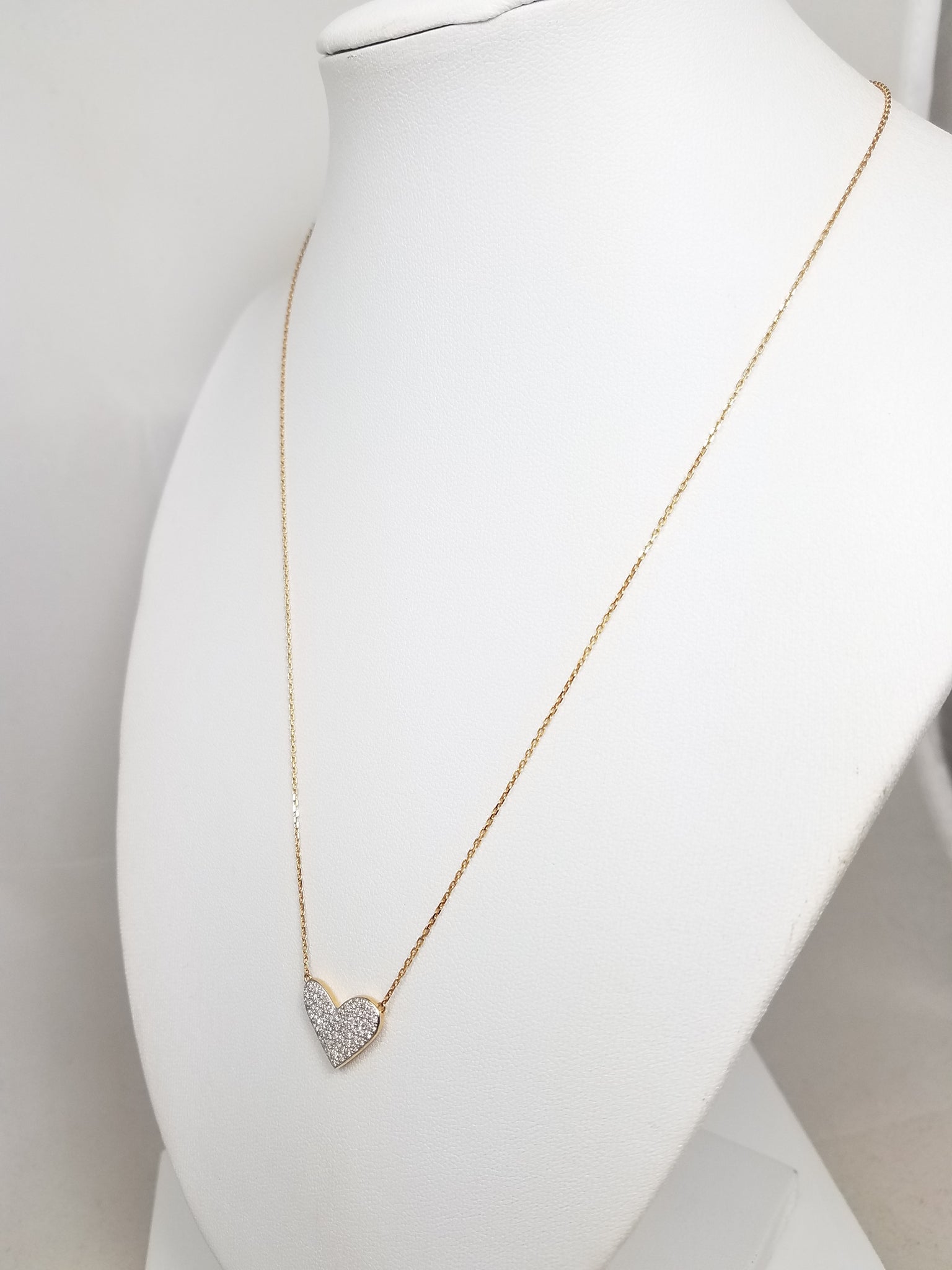 Kendra Scott 14k Yellow Gold Diamond Heart Pendant Necklace