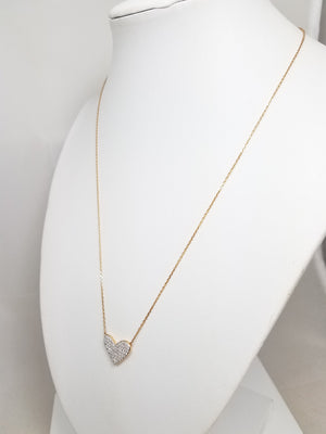 Kendra Scott 14k Yellow Gold Diamond Heart Pendant Necklace