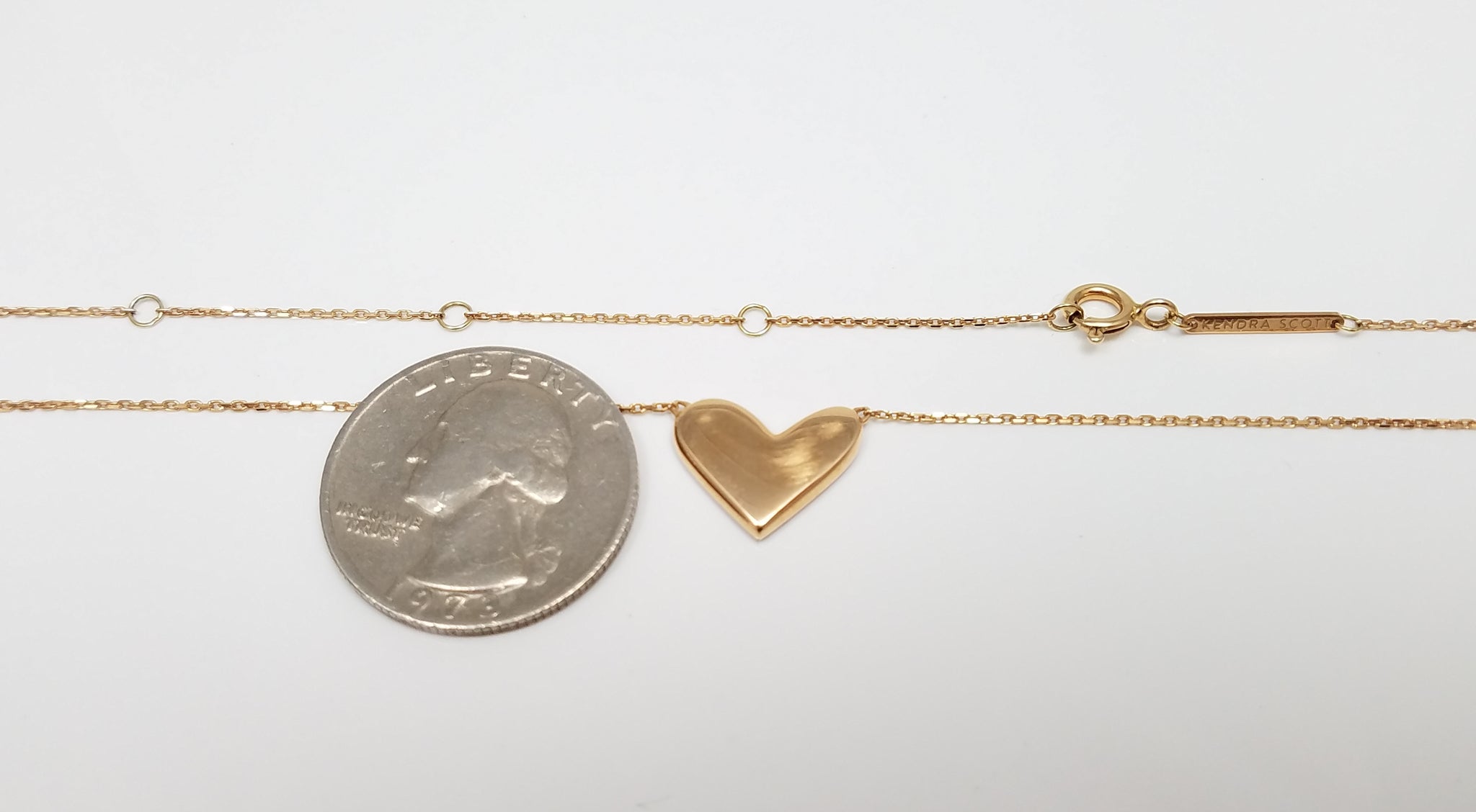 Kendra Scott 14k Yellow Gold Diamond Heart Pendant Necklace