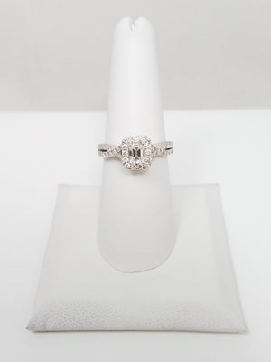 Emerald Cut Diamond 14k White Gold Engagement Ring