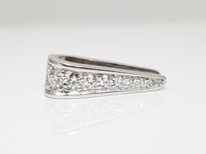 Flashy 14k White Gold Natural Diamond Pendant Bail