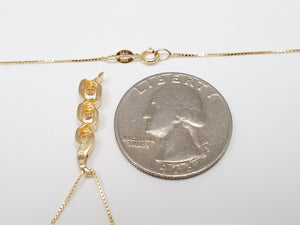 Precious 19" 14k Yellow Gold Natural Diamond Drop Pendant Necklace